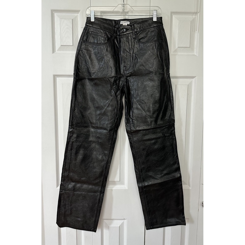 Good American GOOD CLASSIC TEXTURED VINYL PANTS Size 4/27